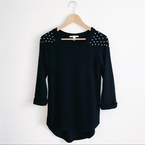 Maria Gabrielle Top With Beads on Shoulders